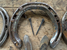 Load image into Gallery viewer, Real Used Lucky Old Horseshoe, Horseshoes, Horse Shoe, with 2 nails Lucky Charm